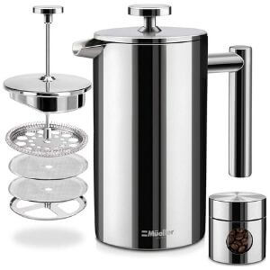 Mueller French Press Stainless Steel Coffee Maker