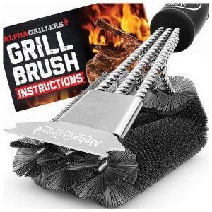Alpha Grillers Grill Stainless-Steel Brush And Scraper