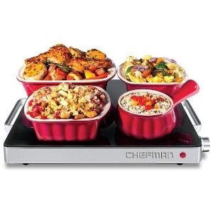 Chefman Compact Glasstop Warming Tray