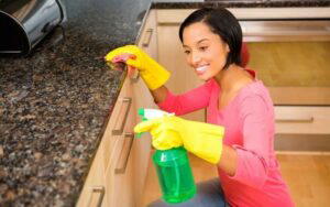 clean kitchen cabinets
