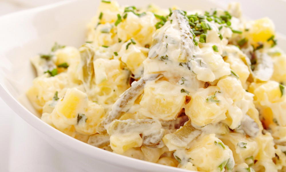 British potato salad with Salad Cream